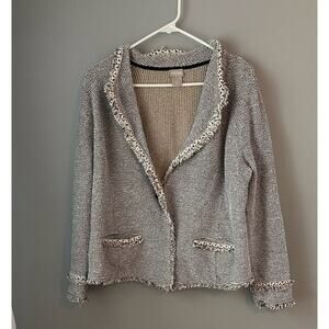 Chico’s Structured Pocket Cardigan Size Large